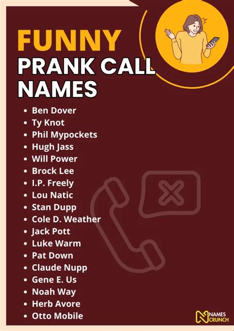 funny prank call names